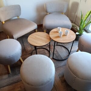 Juego de Living Moderno + Mesitas Nesting | Set Premium