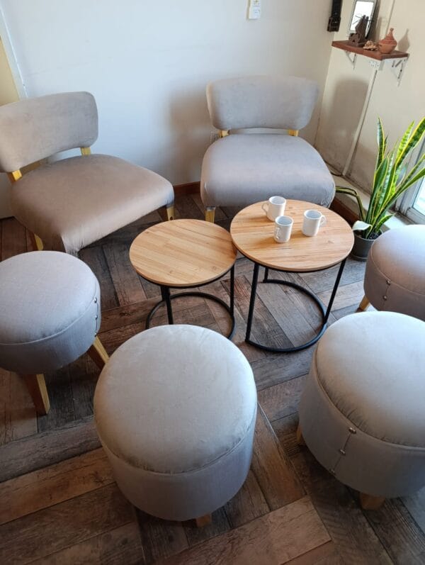 Juego de Living Moderno + Mesitas Nesting | Set Premium