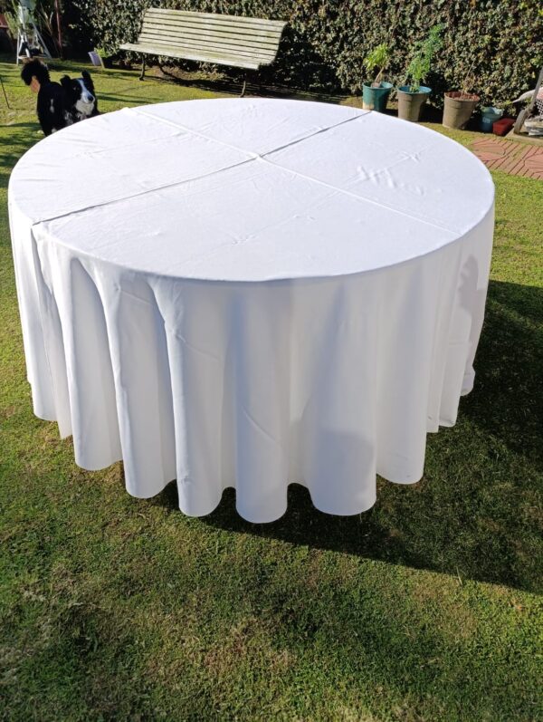 Mantel redondo blanco 2,90mts
