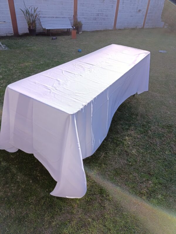Mantel rectan. blanco 3x2mts